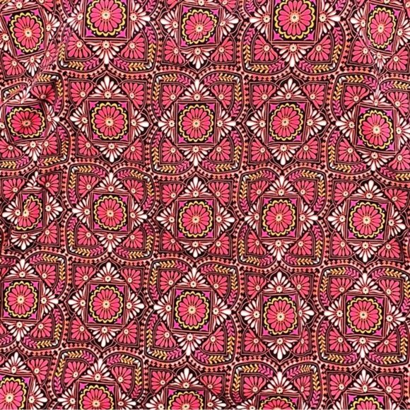 south point Hot Pink Orange Black Geometric Racerback Tankini Swimsuit Top 18W - Picture 2 of 3